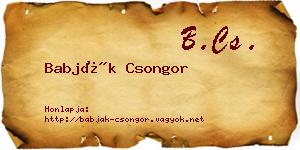 Babják Csongor névjegykártya